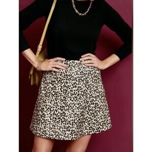 New Tuckernuck Murphy Leopard Print Flocked Mini Skirt Animal Print A-Line XS